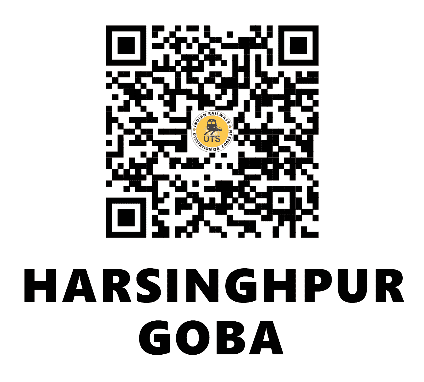 UTS QR Code for HARSINGHPUR GOBA - HSY (NE - UTTAR PRADESH)